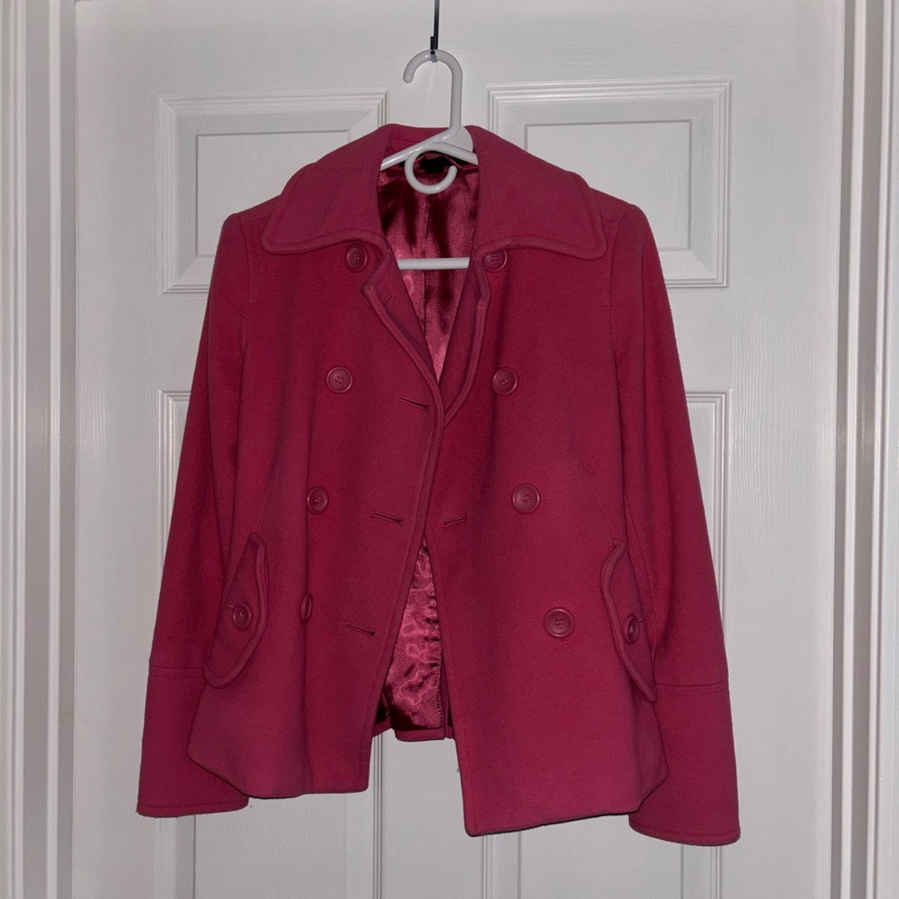 Women's Pink Double-Breasted Jacket